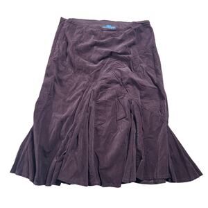 Vintage U-Tility Size 20 Cotton Brown Long Skirt A-Line